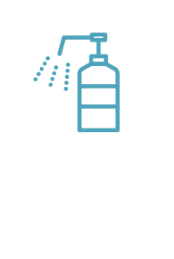 院内設備・機材の定期的なアルコール消毒